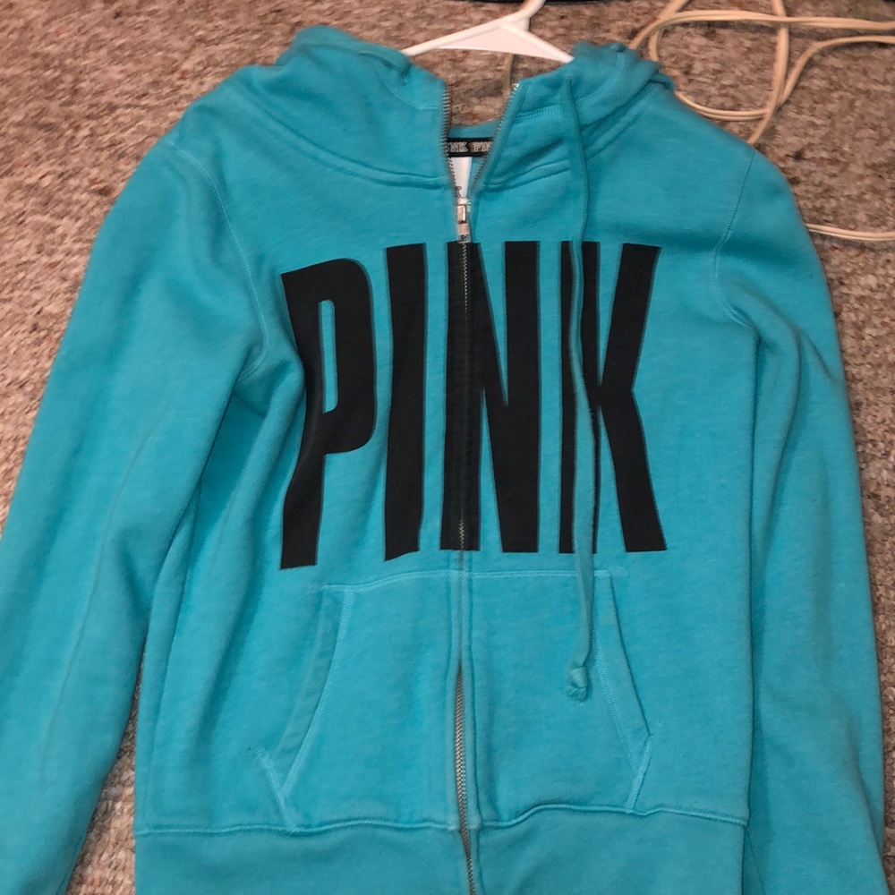 Blue zip up hoodie from pink